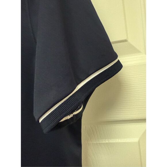 J. Lindeberg Navy Regular Fit Golf Polo Shirt sz L EUC - Picture 2 of 7